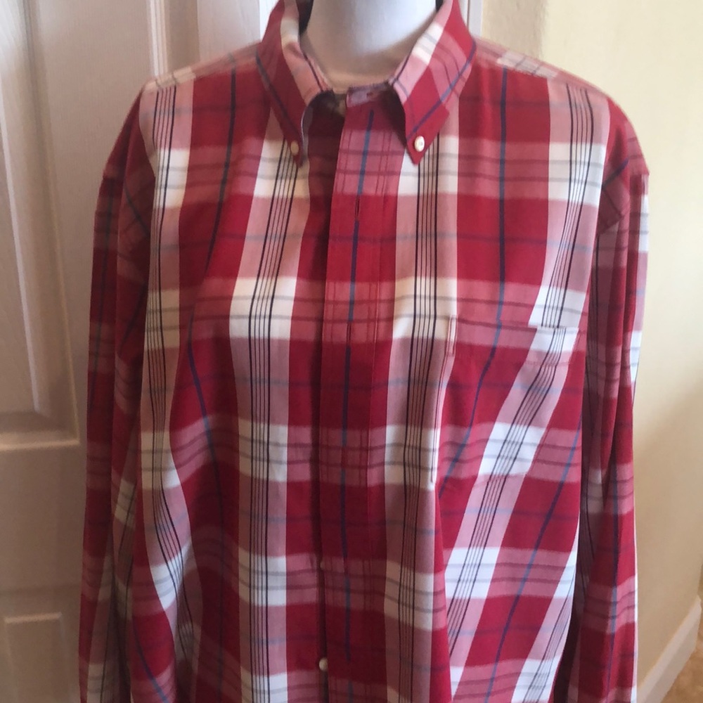 Nautica Men’s Plaid Red Shirt XL